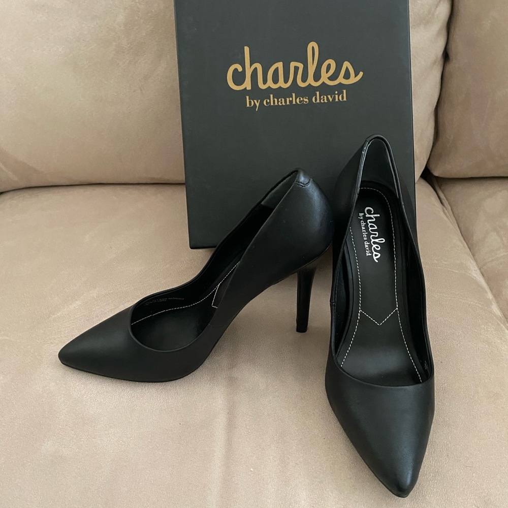 Charles by Charles David Black Stiletto Heels, Size 7